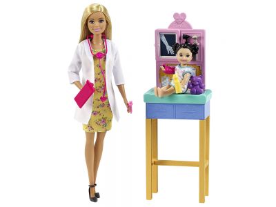 Mattel Barbie Σετ Επαγγέλματα με Παιδάκια και Ζωάκια - Παιδίατρος GTN51