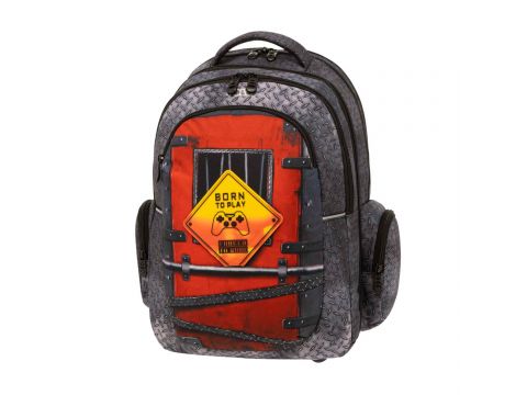 Polo Extra Games Σχολική Τσάντα Πλάτης Δημοτικού 2023 Γκρι 9-01-032-8189