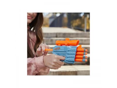 Hasbro Nerf Elite 2.0 Prospect Qs-4 Blaster, 8 Official Nerf Elite Darts, 4-Dart Blasting, Nonremovable Targeting Scope F4190