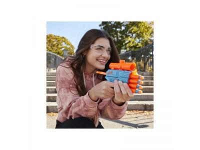 Hasbro Nerf Elite 2.0 Prospect Qs-4 Blaster, 8 Official Nerf Elite Darts, 4-Dart Blasting, Nonremovable Targeting Scope F4190