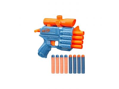 Hasbro Nerf Elite 2.0 Prospect Qs-4 Blaster, 8 Official Nerf Elite Darts, 4-Dart Blasting, Nonremovable Targeting Scope F4190