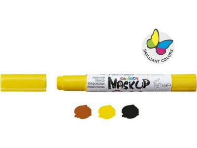 Exas Χρώματα Προσώπου Carioca Maskup Καφέ/Κίτρινο/Μαύρο 3τμχ 43048