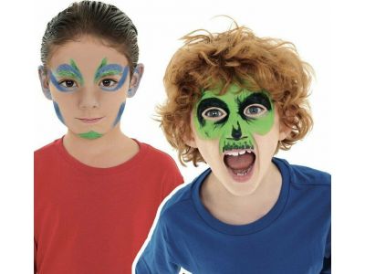 Exas Χρώματα Προσώπου Carioca Maskup Μπλε/Πράσινο/Μαύρο 3τμχ 43051