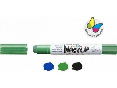 Exas Χρώματα Προσώπου Carioca Maskup Μπλε/Πράσινο/Μαύρο 3τμχ 43051