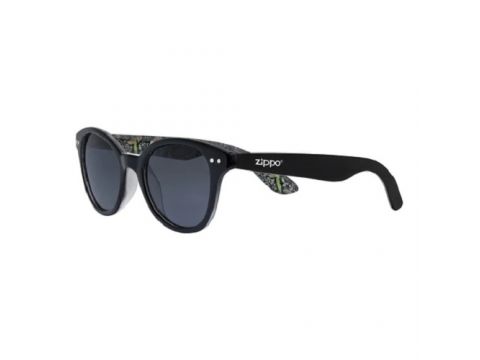 Zippo Γυαλιά Ηλίου με Μαύρο Κοκκάλινο Σκελετό και Μαύρο Φακό OB144-08