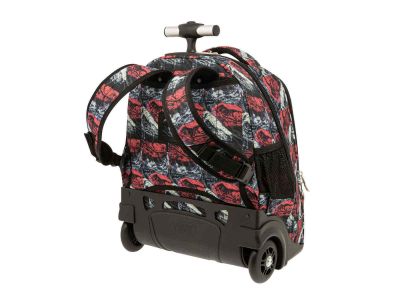 Polo Rolling Dinosaur Σχολική Τσάντα Τρόλεϊ Δημοτικού Μαύρο 2023 9-01-016-8185