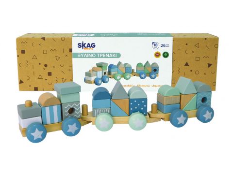 Skag Εκπαιδευτικό Παιχνίδι Τρενάκι από Ξύλο για 1,5+ Ετών 299558