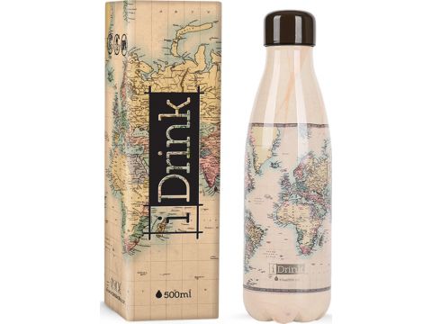 Παγούρι i Drink ID0008 Thermal Bottle 500ml Graphics Old Map 