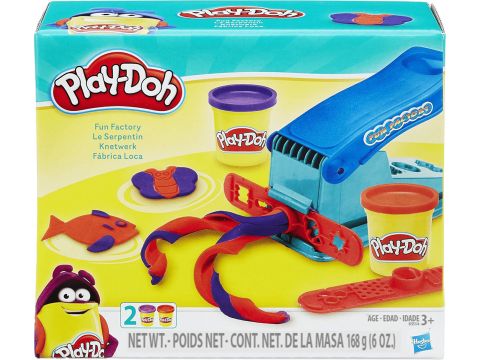 Hasbro Play-Doh Basic Fun Factory Πλαστελίνη Πρέσσα Με 2 Βαζάκια B5554