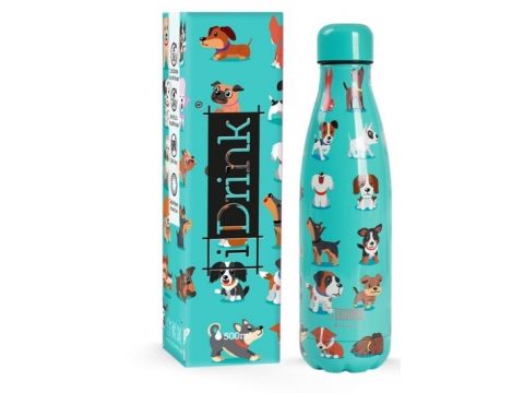 Παγούρι i Drink ID0443 Thermal Bottle 500ml Dogs Τιρκουαζ