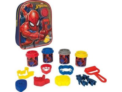 As company Πλαστελίνη Marvel Spiderman Τσάντα Πλάτης Με 4 Βαζάκια - Καπάκια Καλουπάκια Και 5 Εργαλεία 200Gr 1045-03601