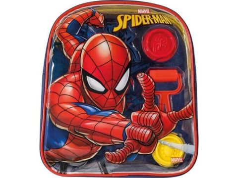 As company Πλαστελίνη Marvel Spiderman Τσάντα Πλάτης Με 4 Βαζάκια - Καπάκια Καλουπάκια Και 5 Εργαλεία 200Gr 1045-03601