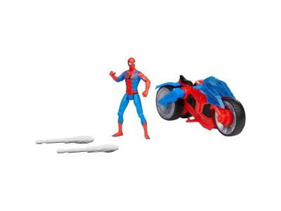 Hasbro Marvel Spider-Man Web Blast Cycle Kids Playset with Poseable Spider-Man Όχημα και φιγούρα F6899