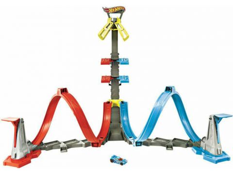 Mattel Hot Wheels Πίστα Διπλή Εκτόξευση Και Λούπ GRW39