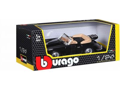 Bburago 1/24 Porsche356b Cabrio (1961) Μαύρο 18-22078