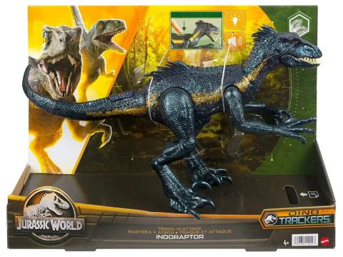 Mattel Jurassic World Track N Attack Indoraptor Με Φώτα, Ήχους Kαι Λειτουργίες Επίθεσης HKY11