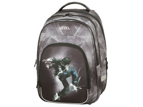 Polo Σχολικό Σακίδιο Πλάτης Ace Δημοτικού 2024 Μαύρο 901047-8284