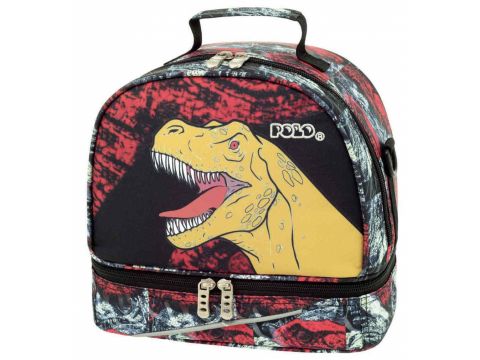 Polo Τσαντάκι Φαγητού Ισοθερμικό Dinosayre Junior Μαύρο 2023 907038-8185