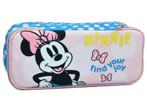 Gim Κασετίνα Minnie Mouse  Με 2 Κεντρικές Θήκες 2024 Ροζ 340-38144