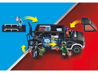 Playmobil City Action Αστυνομικό Ελικόπτερο & Ληστές με Βαν 70575