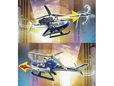 Playmobil City Action Αστυνομικό Ελικόπτερο & Ληστές με Βαν 70575
