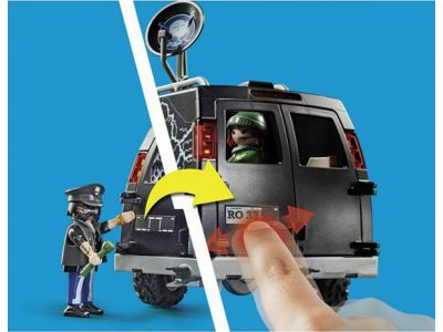 Playmobil City Action Αστυνομικό Ελικόπτερο & Ληστές με Βαν 70575