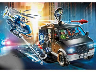 Playmobil City Action Αστυνομικό Ελικόπτερο & Ληστές με Βαν 70575