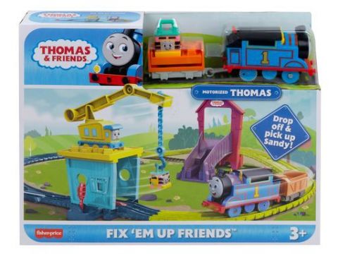 Fisher Price Thomas And Friends Fix Em Up Πίστα Και Σταθμός Επισκευών Με Την Κάρλι Και Τη Σάντι HDY58
