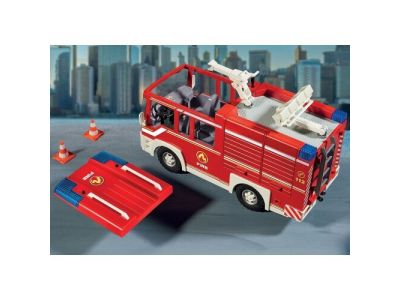 Playmobil Αρχηγείο Και Όχημα Πυροσβεστικής 71603 