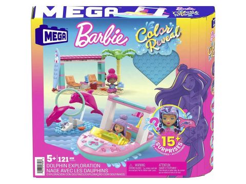 Mattel Mega Bloks Τουβλάκια Barbie Dolphin Exploration 121τμχ HHW83