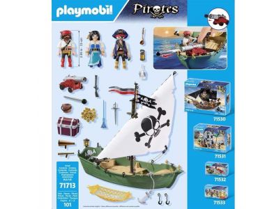 Playmobil Πειρατικό Πλοιάριο 71713