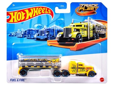  Mattel Hot Wheels Αυτοκινητάκι 1:64 Track Fleet Speed Hauler Κίτρινο HYT56