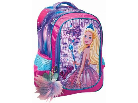 GIM Τσάντα Δημοτικού Οβάλ Barbie Sparkle Time Ροζ 349-63031
