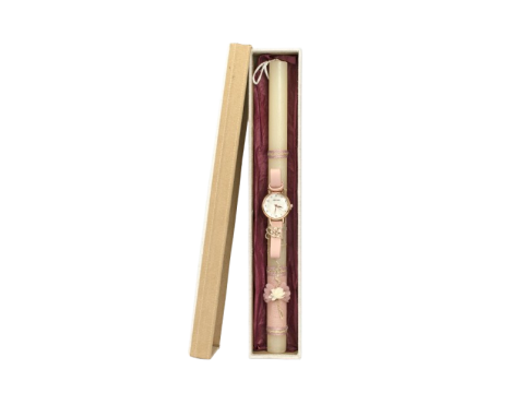 Γέραλης Πασχαλινή Λαμπάδα Γυναικείο Ρολόι Εκρού 25110