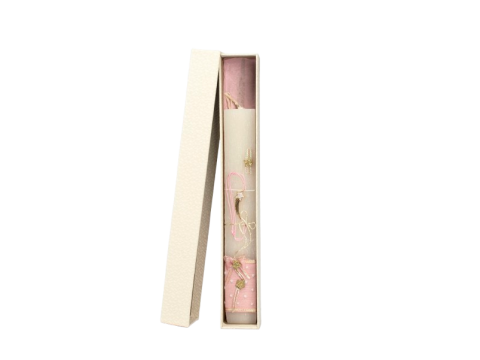 Γέραλης Πασχαλινή Λαμπάδα Πλακέ Κοντή Βραχιόλι Αστέρι Ροζ 25138