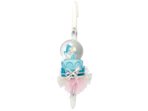 Γέραλης Πασχαλινή Λαμπάδα Γυάλινη Μπάλα Γαλάζια Πριγκίπισσα Άλογο 25167