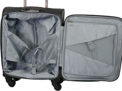 Diplomat Βαλίτσα Καμπίνας με ύψος 55cm σε Μαύρο χρώμα ZC6040-S