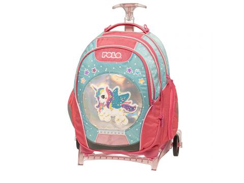Polo Reel Space Σχολική Τσάντα Τρόλεϊ Δημοτικού Ροζ 2025 901054-8349