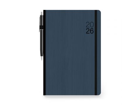 Innostat Ημερολόγιο Ημερήσιο 2026 Eco Λάστιχο / Στυλό 17x24cm Μπλε 891655