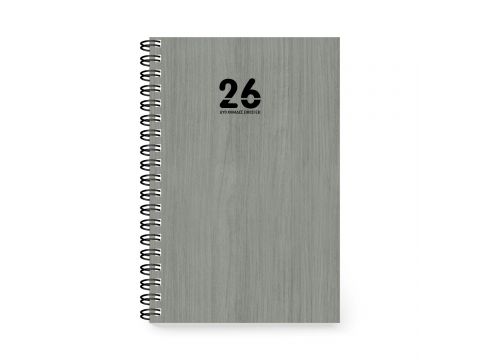 Innostat Ημερολόγιο Ημερήσιο 2026 Σπιράλ Eco Ευρετηρίαση 17x24cm Γκρι 892942