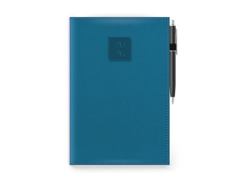 Innostat Ημερολόγιο Ημερήσιο 2026 Lago Ευρετηρίαση / Στυλό 14x21cm Πετρόλ 442375