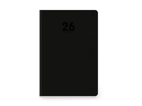 Innostat Ημερολόγιο Ημερήσιο 2026 Rodonit Λάστιχο 17x24cm Μαύρο 448438