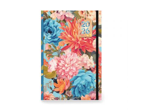 Innostat Ημερολόγιο Ημερήσιο 2026 Innuendo Ευρετηρίαση / Λάστιχο 17x24cm Flowers 355581