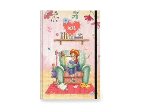 Innostat Ημερολόγιο Ημερήσιο 2026 Innuendo Ευρετηρίαση / Λάστιχο 17x24cm Reading 355581