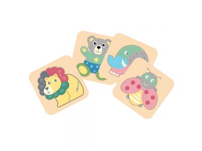 SkagΞύλινο Παιδικό Puzzle Σφηνώματα Ζωάκια για 3+ Ετών 24pcs 299640