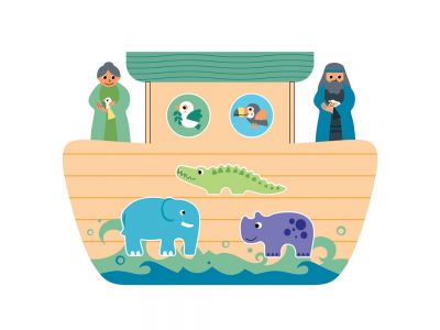 Skag Παιχνίδι Ταξινόμησης Σχημάτων Κιβωτός Του Νώε από Ξύλο για 24+ Μηνών 299619